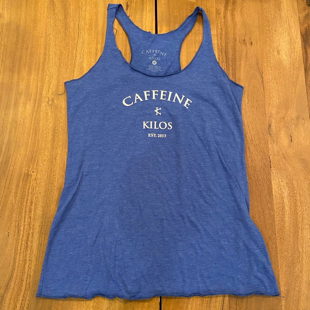 Caffeine & Kilos Blue Tank